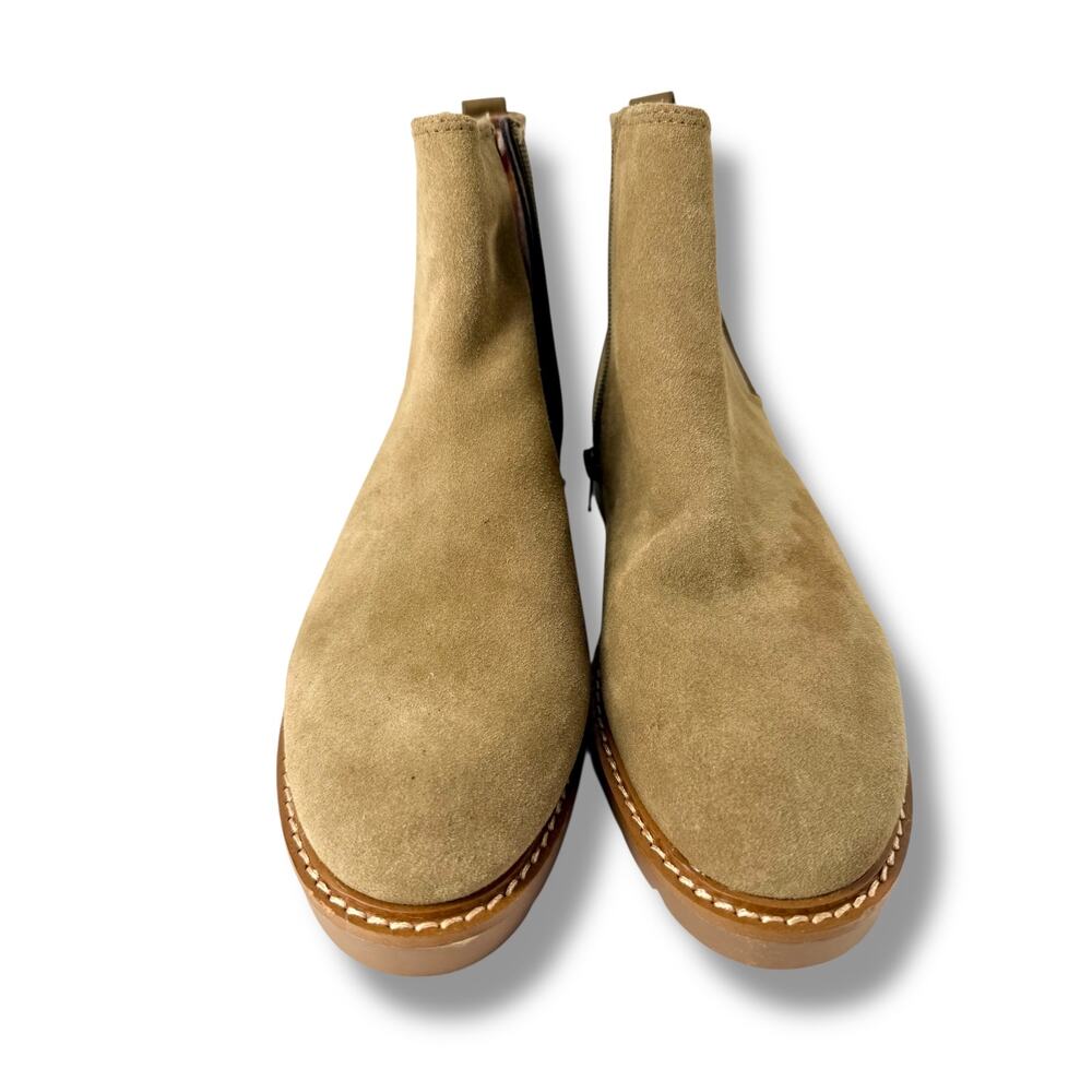 Rockport Kacey Bootie Womens Suede Ankle Boots Sz. 7.5 Side Zip Plaid Lining New